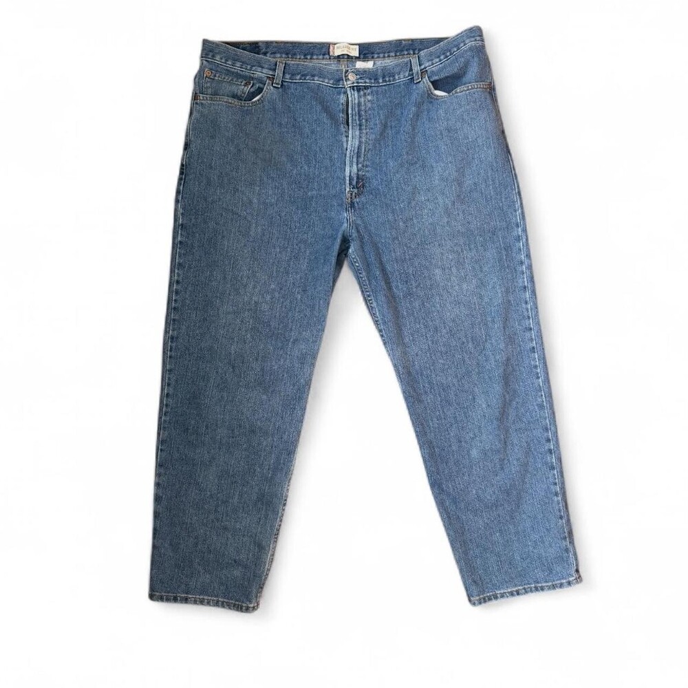 Vintage 00’s Levi’s 505 distressed medium blue wash jeans